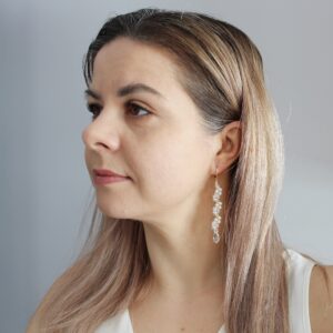 Biżuteria ślubna z perełkami model SAFIRA GOLD II