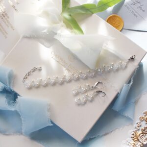 Bransoletka i kolczyki z kolekcji EMMA z wykończeniem w kolorze srebrnym