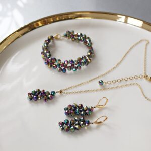 Zestaw biżuterii RIO łańcuszek, bransoletka, kolczyki multikolor