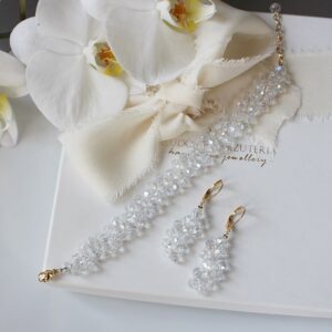 RIO bransoletka i kolczyki Crystal Ab ze złotem