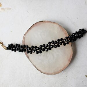 Bransoletka czarna kryształowa z kolekcji RIO RIO II AYRA