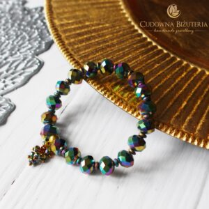Bransoletka multikolor z kryształowym gronkiem