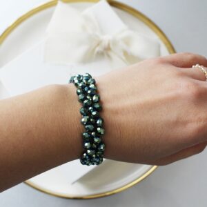 Kryształowa bransoletka z zestawu RIO w kolorze zielonym