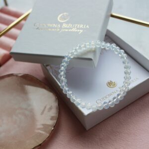 Bransoletka damska kryształowa w kolorze opalu