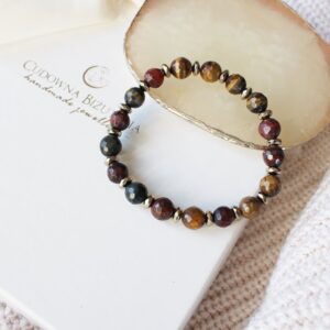 Bransoletka Tygrysie Oko z hematytem