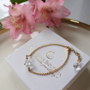 Delikatna bransoletka z kryształami Swarovskiego seria QBIK