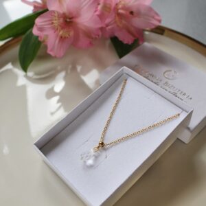 Delikatny naszyjnik z kryształkiem kolekcja DROP ME LIGHT