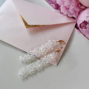 RIO II kolczyki kryształowe Crystal AB z mocnym tęczowym połyskiem