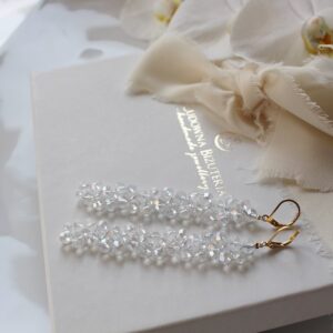 RIO II kolczyki kryształowe Crystal AB ze złotem