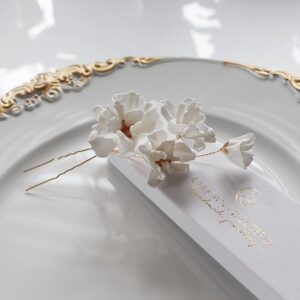 Delikatna złota kokówka z kwiatuszkami FLORESSA