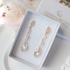 Kolczyki z perłami i kryształami MONA II