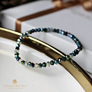 Kryształowa bransoletka butelkowa zieleń