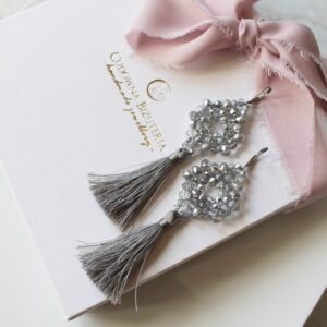 Kolczyki AYRA kolor kryształowe srebro