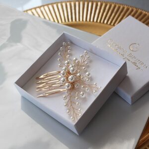 Grzebyk do włosów KLARA złoty