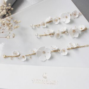 FLORINES bransoletka i kolczyki z motywem kwiatowym