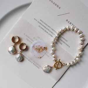 Zestaw AROUND bransoletka i kolczyki z perłami naturalnymi