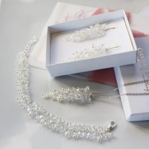 Zestaw z naszyjnikiem kolekcja SARA w kolorze Crystal AB