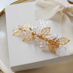 Spinka ślubna z listkami