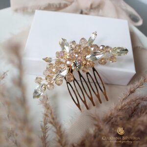 Złoty grzebień do włosów ALICE