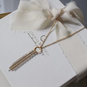 Naszyjnik - złoto białe łańcuszki kolekcja BLINK