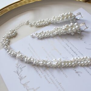 Długie kolczyki ślubne PERŁOWE SARA II