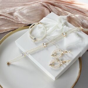 DAFNE choker z perełkami i cyrkoniami