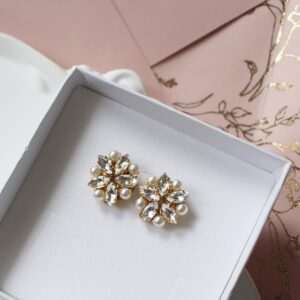 Kolczyki ślubne sztyfty LEA