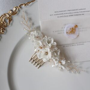 Ozdoba do włosów z kwiatami FLORIA